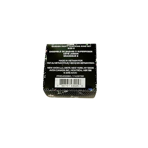 ~*NIB*~ Avon Garden Party Stacking Ring 💍 set DISCONTINUED Size 8 - Picture 3 of 3